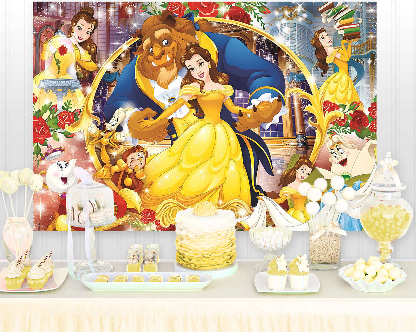 Cartoon Beauty and Beast Banner Poster