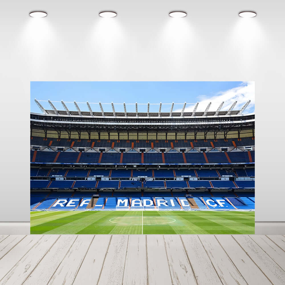 Real Madrid Bernabeu Football Stadium backdrop