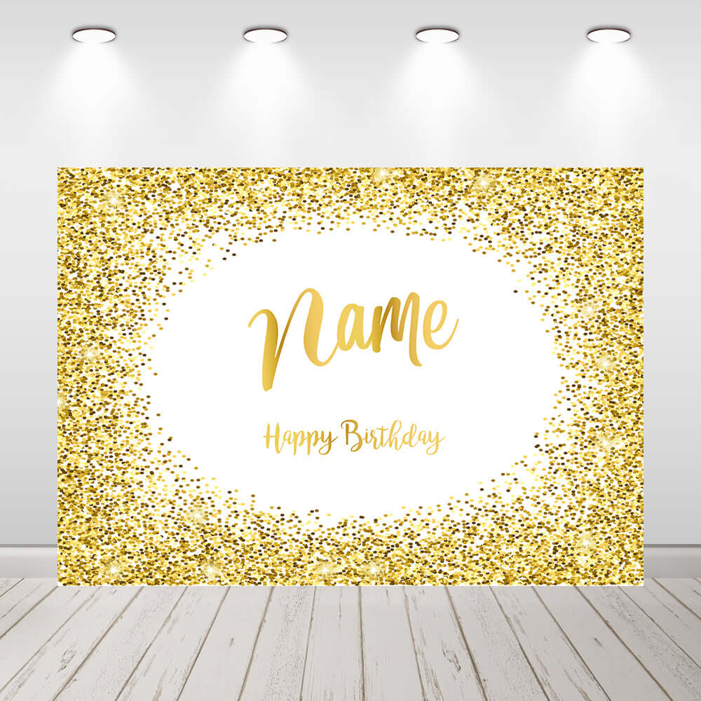 Gold Glitter Birthday Party Photography Background