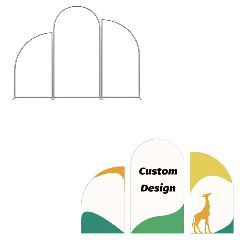 Personalized 3pcs Chiara Arched Backdrop Wall Set Stand Birthday Baby Shower Wedding Party Decoration Frame Custom Birthday Background