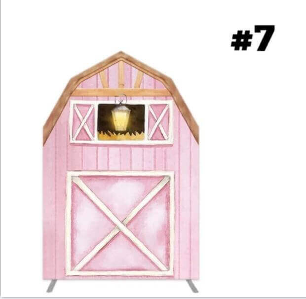 Pink Barn house arch wall chiara backdrop