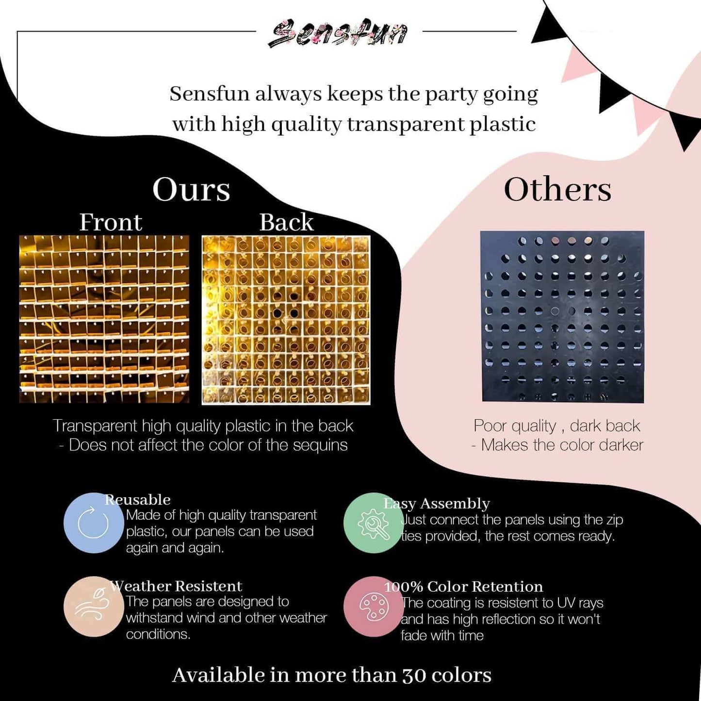 Shimmer Wall Backdrop Details