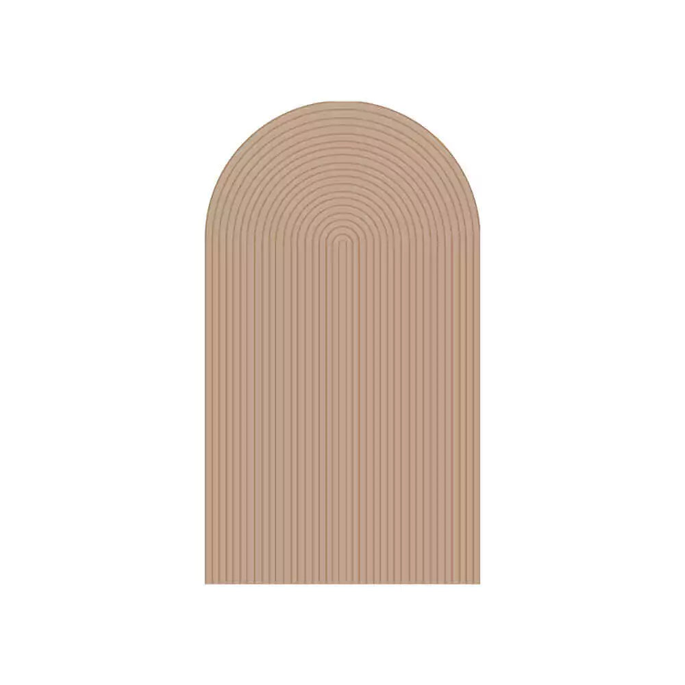 Right panel in light cocoa brown with curved ridged design—adds warmth to minimalist party or photo backdrops.