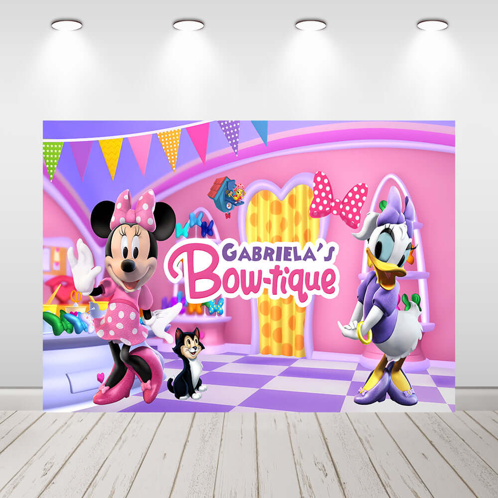 minnie and Daisy backdrop
