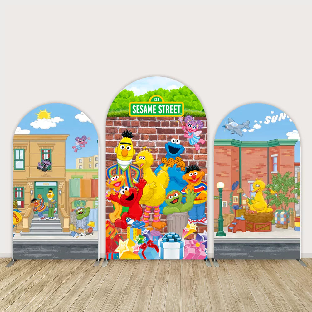 Sesame-Street-Happy-Birthday-Party-Arch-Backdrop-Cover-Wall