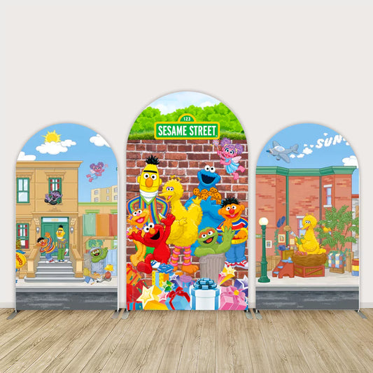 Sesame-Street-Happy-Birthday-Party-Arch-Backdrop-Cover-Wall