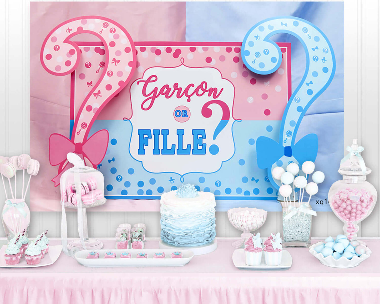 Boy or Girl Photo Background Customize Gender Reveal Party Backdrops Photography
