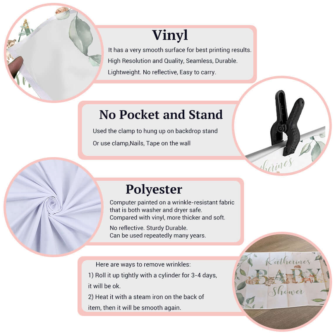 Sensfun Custom Logo Photography Background Company Logo Sweet 16 18 Birthday Party Backdrop Step Repeat Banner Photobooth Wallpaper