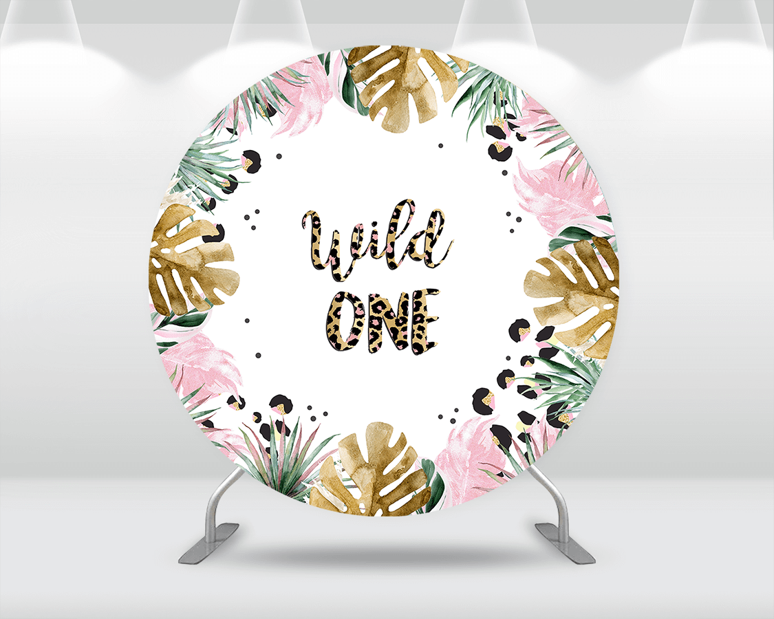 Wild One Round Backdrop Kid 1st Wild One Newborn Baby Birthday Party Background Family Shoot Photo Studio