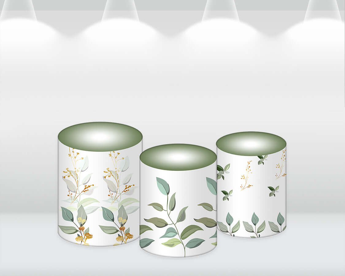 My First Communion Round Backdrop Cover Dove Baby Shower Mi Bautizo Background Green Leaves Arch Wall Backdrop Plinth Covers