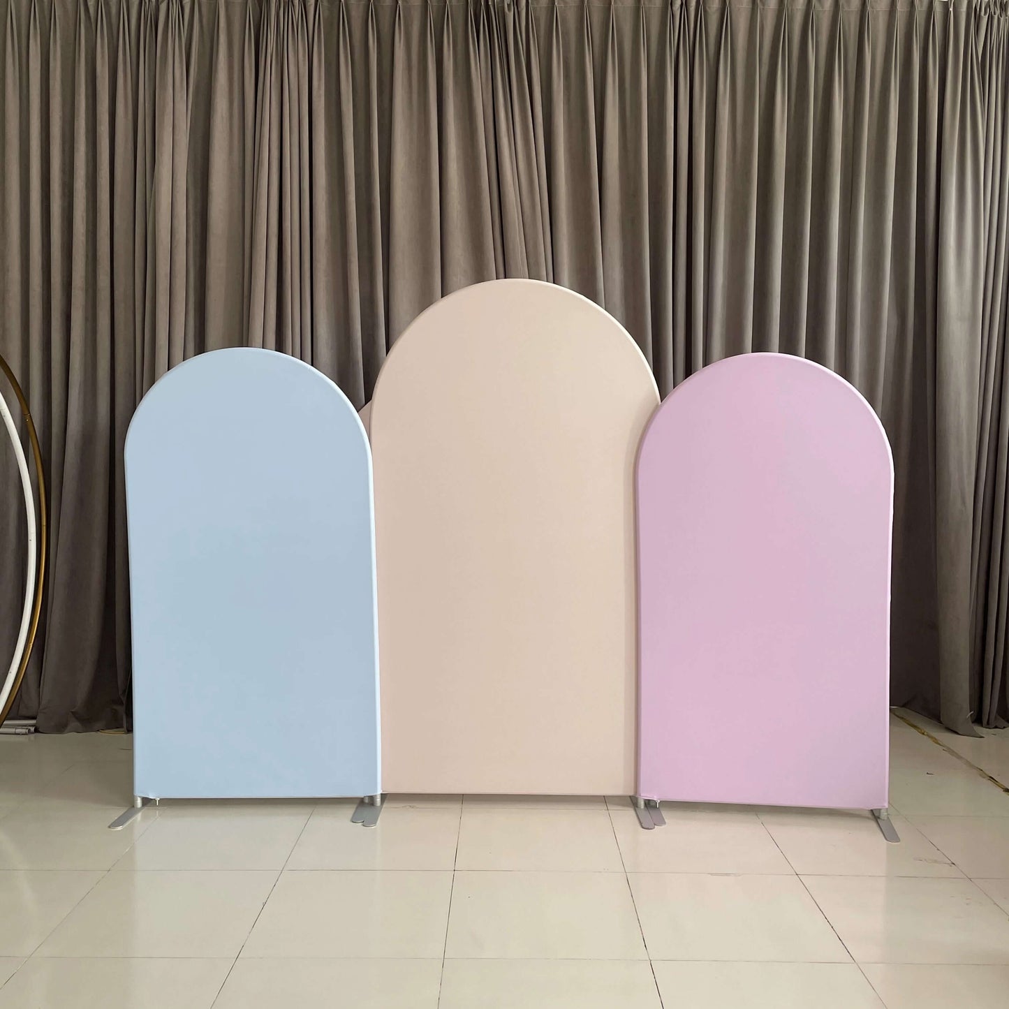 Sensfun Custom Solid Color Arch Stand and Covers Backdrop Birthday Party Fiesta Decoration Photo Booth Background
