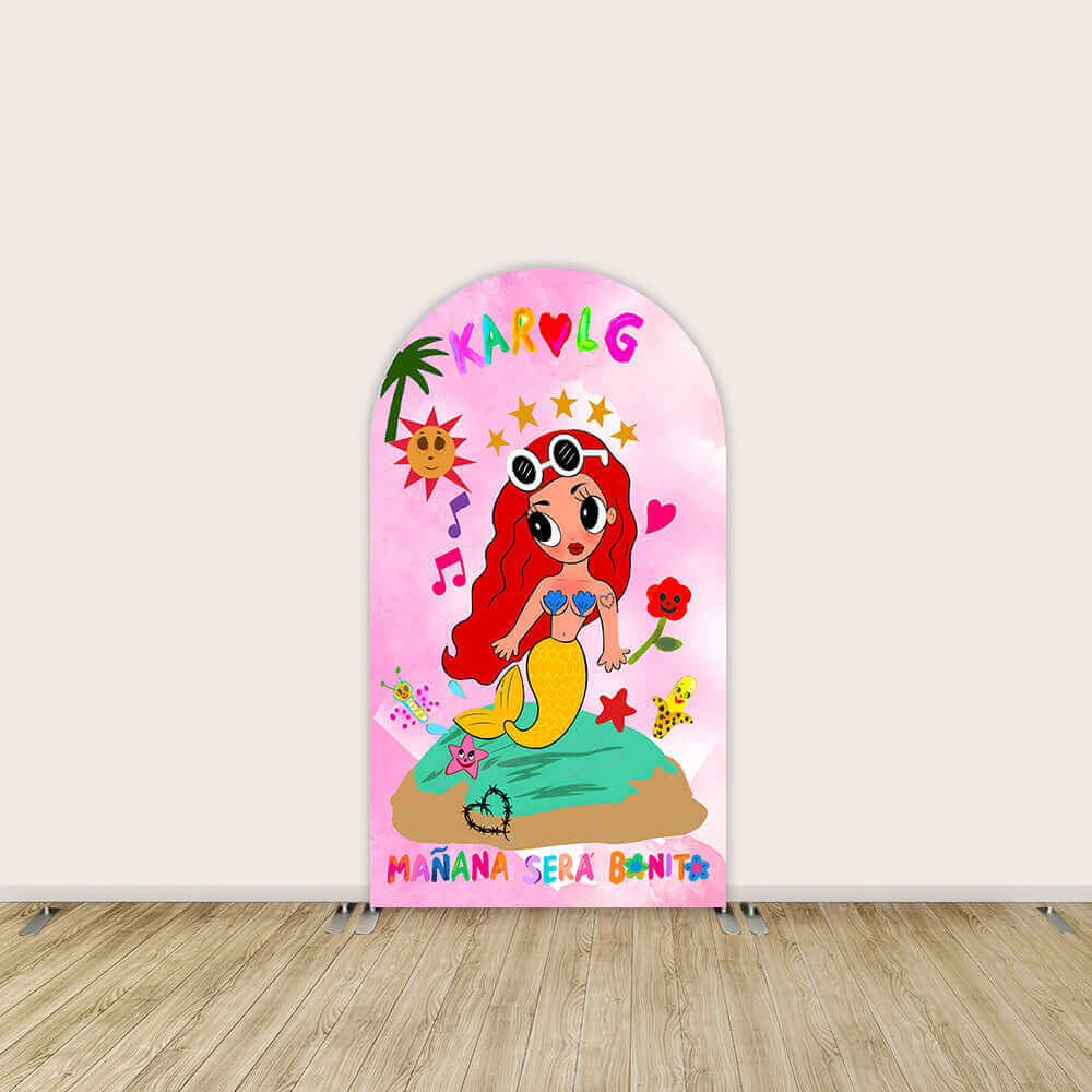 Mañana Será Bonito arched wall backdrops cover doubleside