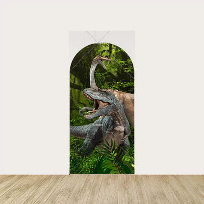 Jurassic World Park Arch Backdrop Cover Children Birthday Party Banner Decoration Wall Baby Shower Dinosaur Background for Photo Studio Cake Table Supplies