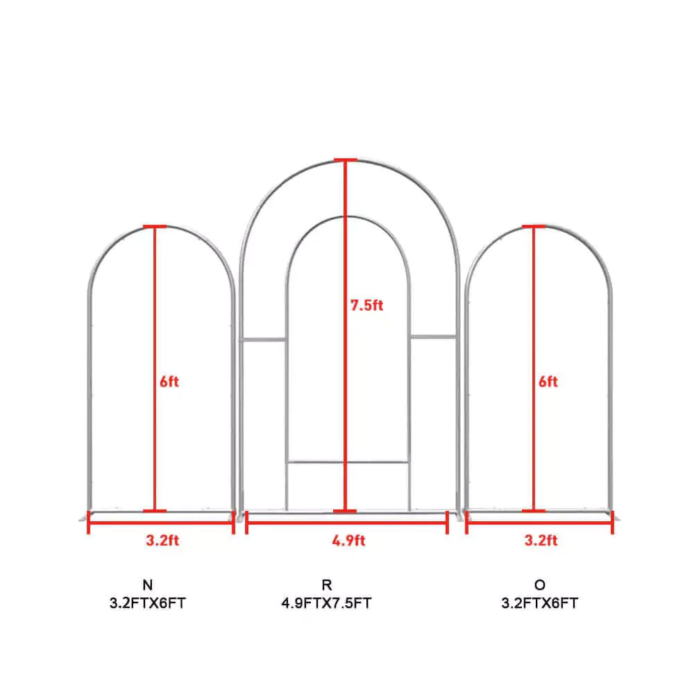 Sensfun Window Open Arch Stands Kit Metal Backdrop Frame,Free Design Chiara Backdrop Stand For Baby Shower, Wedding, Birthday, Character, Party Decorations