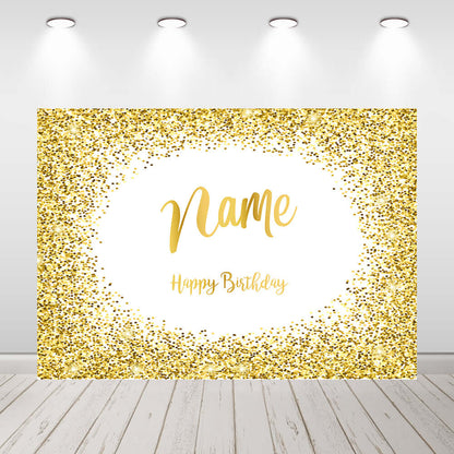 Gold Glitter Birthday Party Photography Background