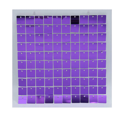 real photo for purple shimmer wall party backdrop