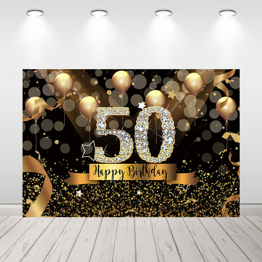 50th Birthday/Anniversary/Wedding Decorations for Women Men, Cheers to 50 Years Banner,