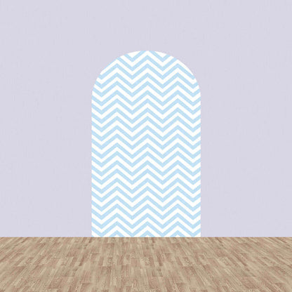 Stripes Wave White Blue Newborn Baby Shower Arch Chiara Wall