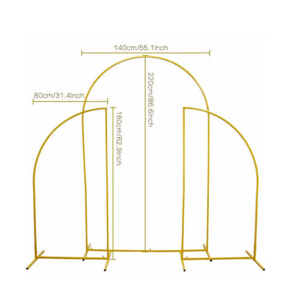 Customize  Arched Backdrops Cover Wedding Garden Arch Backdrop Stand Balloon Arch Frame Easy Assembly