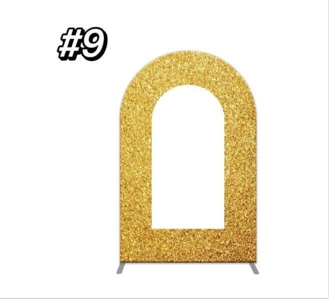Glitter Gold Open Arch Wall Cover Backdrop for Wedding Party Decoration