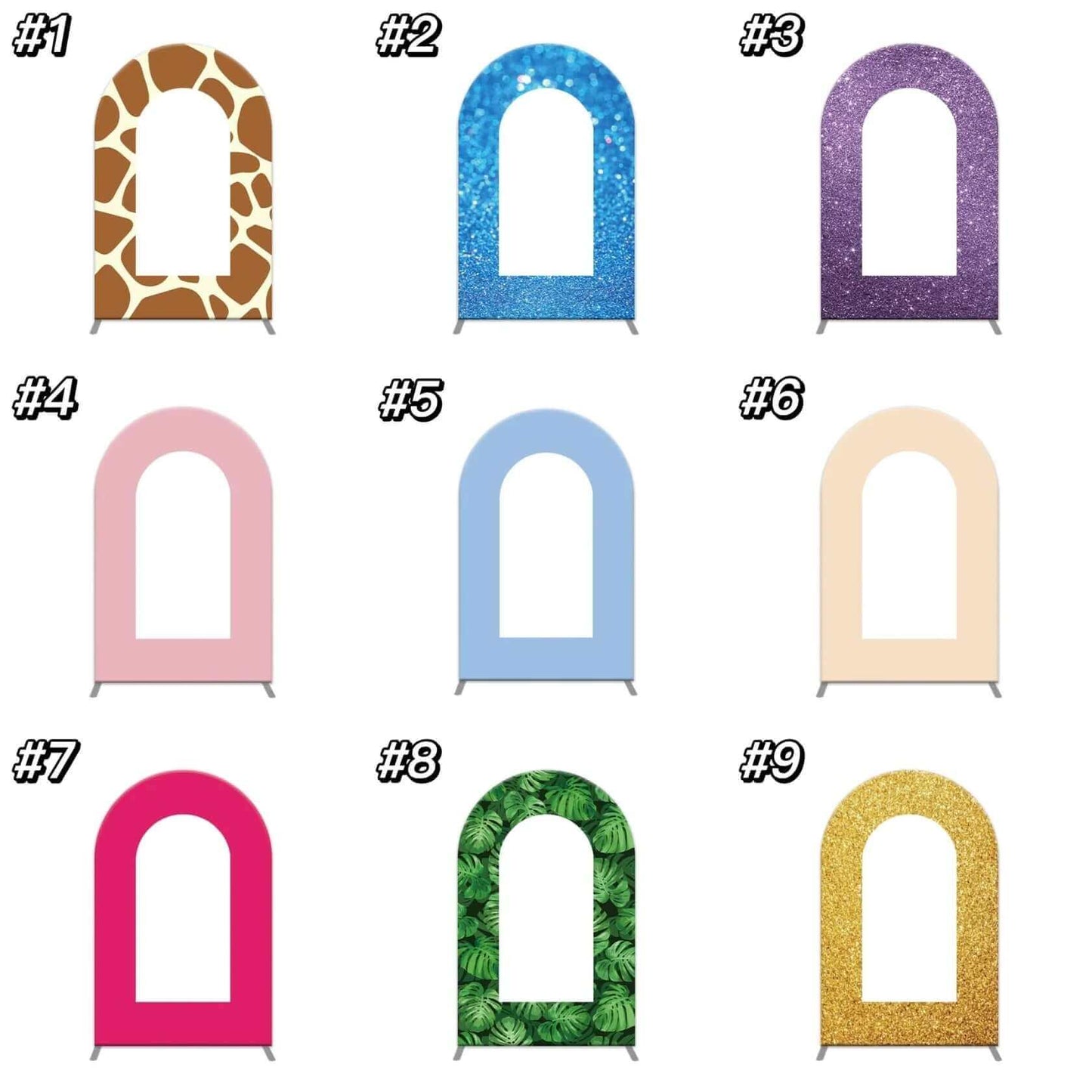 Solid Color Open Arch Cover Backdrop Stand for Birthday Baby Shower Wedding Party Frame Decoration Event Banner Supplies
