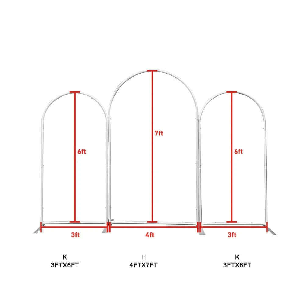 Customize 3x6ft 4x7ft Balloons Arch Frame Stand