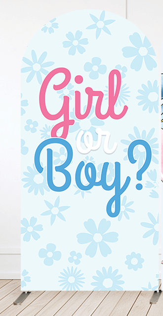 Boy or Girl Arched Backdrop Cover
