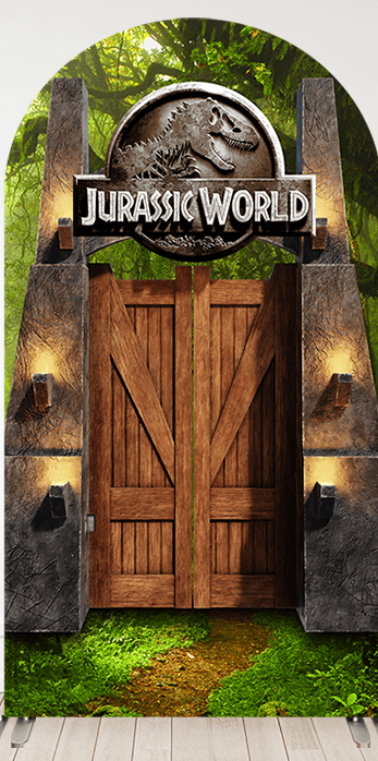 Jurassic World Park Arch Backdrop Cover Children Birthday Party Banner Decoration Wall Baby Shower Dinosaur Background for Photo Studio Cake Table Supplies