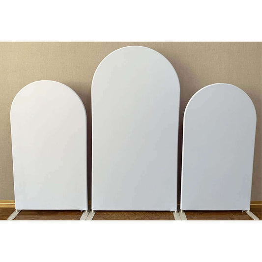 Solid White Arched Wall Cover for Birthday Party Decoration Photo Background