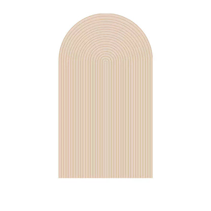 Left panel in soft beige nude with arched groove lines—simple and elegant for baby showers or gender-neutral celebrations.