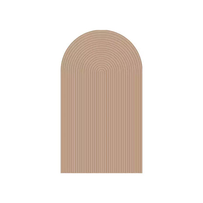 Right panel in light cocoa brown with curved ridged design—adds warmth to minimalist party or photo backdrops.
