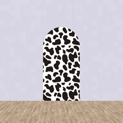 Right panel with classic black and white cow print—great for farm-themed birthday decor or matching barnyard photo booths.