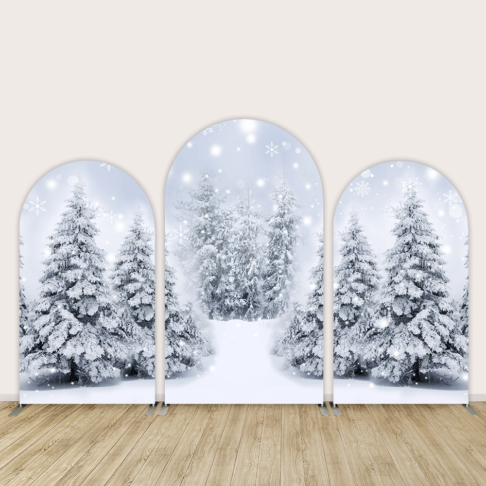 Sensfun Winter Onederland Party Backdrop for Kids Baby Shower Party Decor Arch Cover Banner Snow Tree Children Birthday Background