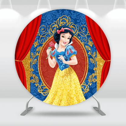 Snow White Princess Birthday Party Circle Round Backdrops