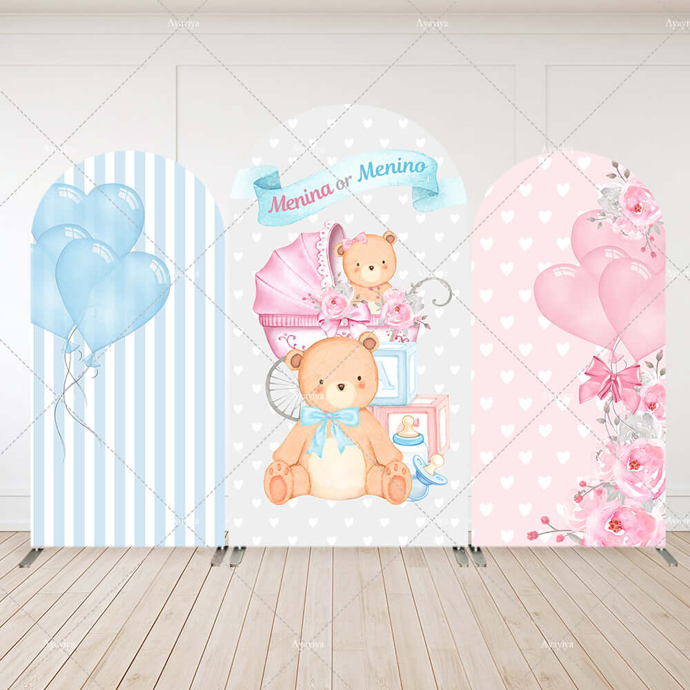 Baby Shower Decoration Bear Arch Backdrop Cover Chiara Wall