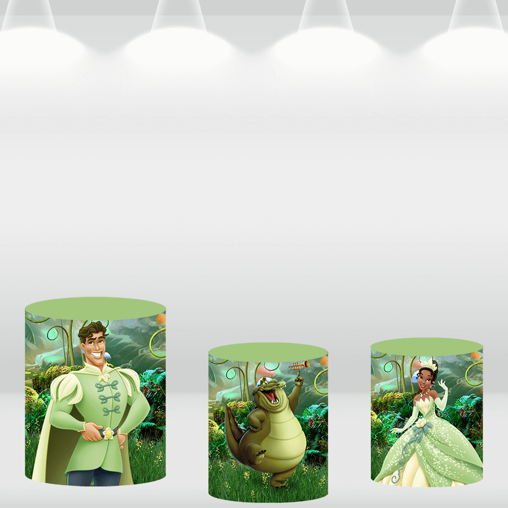 EnhanteD Forest Frog Princess Tiana Pedestal Cylinder Covers