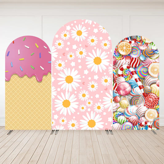 Donut-Party-Decoration-Daisy-Flower-Girls-Birthday-Arched-Wall-Backdrop-Party-Banner-Cover