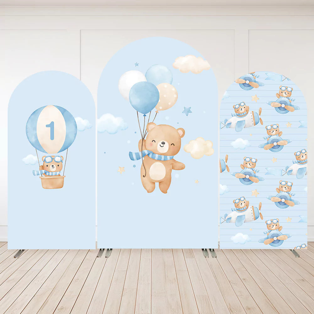 Hot-Air-Balloons-Bear-Arch-Backdrop-for-Boy-Baby-Shower-Decoration