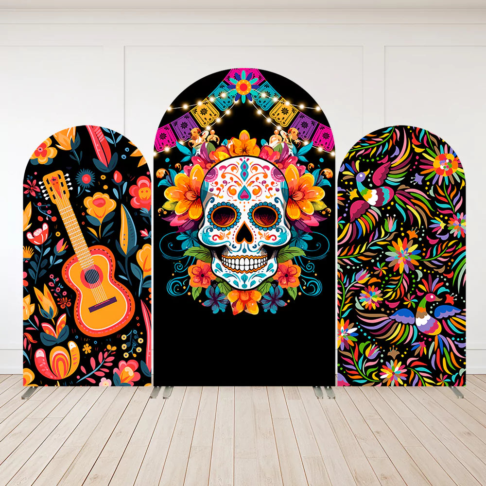 Day-of-The-Dead-Arch-Backdrop-Cover-Mexican-Dia-DE-Los-Muertos-Photo-Background-Fiesta-Sugar-Skull-Party-Arched-Wall-Banner