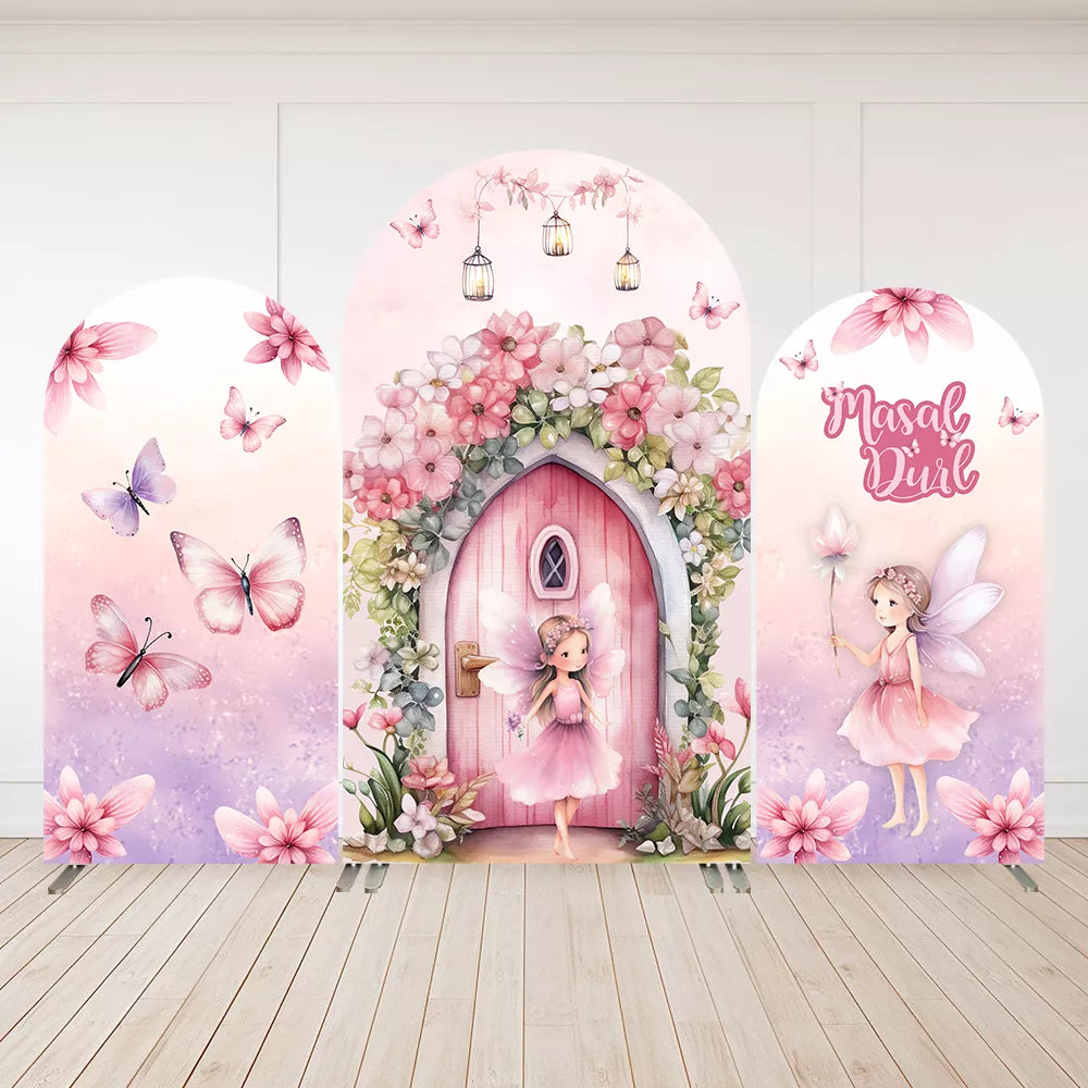 2-Sided-Butterfly-Fairy-Garden-Girls-Birthday-Party-Arch-Cover-Backdrop