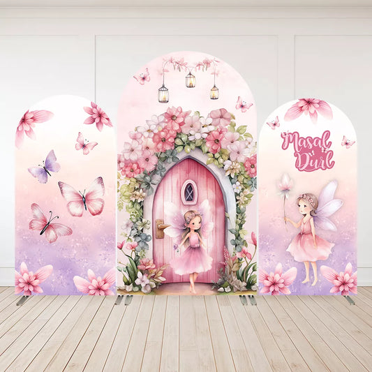 2-Sided-Butterfly-Fairy-Garden-Girls-Birthday-Party-Arch-Cover-Backdrop