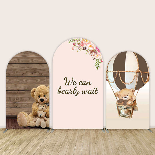 Bear Hot Air Balloon Arch Backdrop For Photography Newborn Baby Boy Girl Birthday Party Decor Customized Photo Background Studio