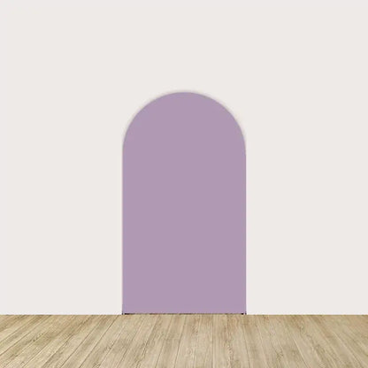 Left panel in solid lavender—simple and elegant complement to the butterfly and floral center design.