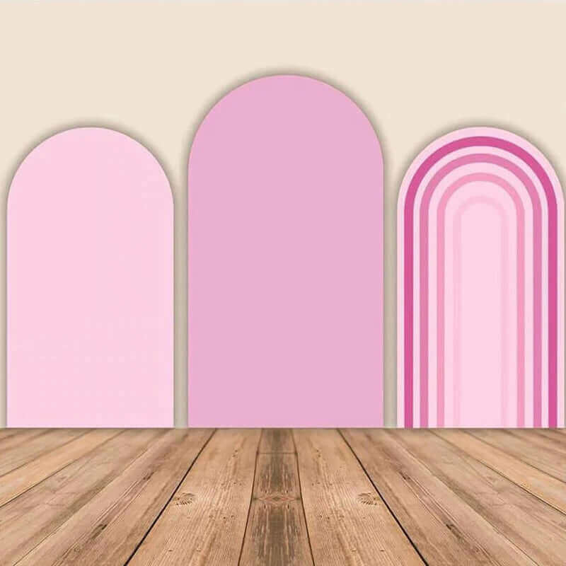 Pink Rainbow Arch Cover Wall Frame Arched Stand for Birthday Event Party Decoration Banner 