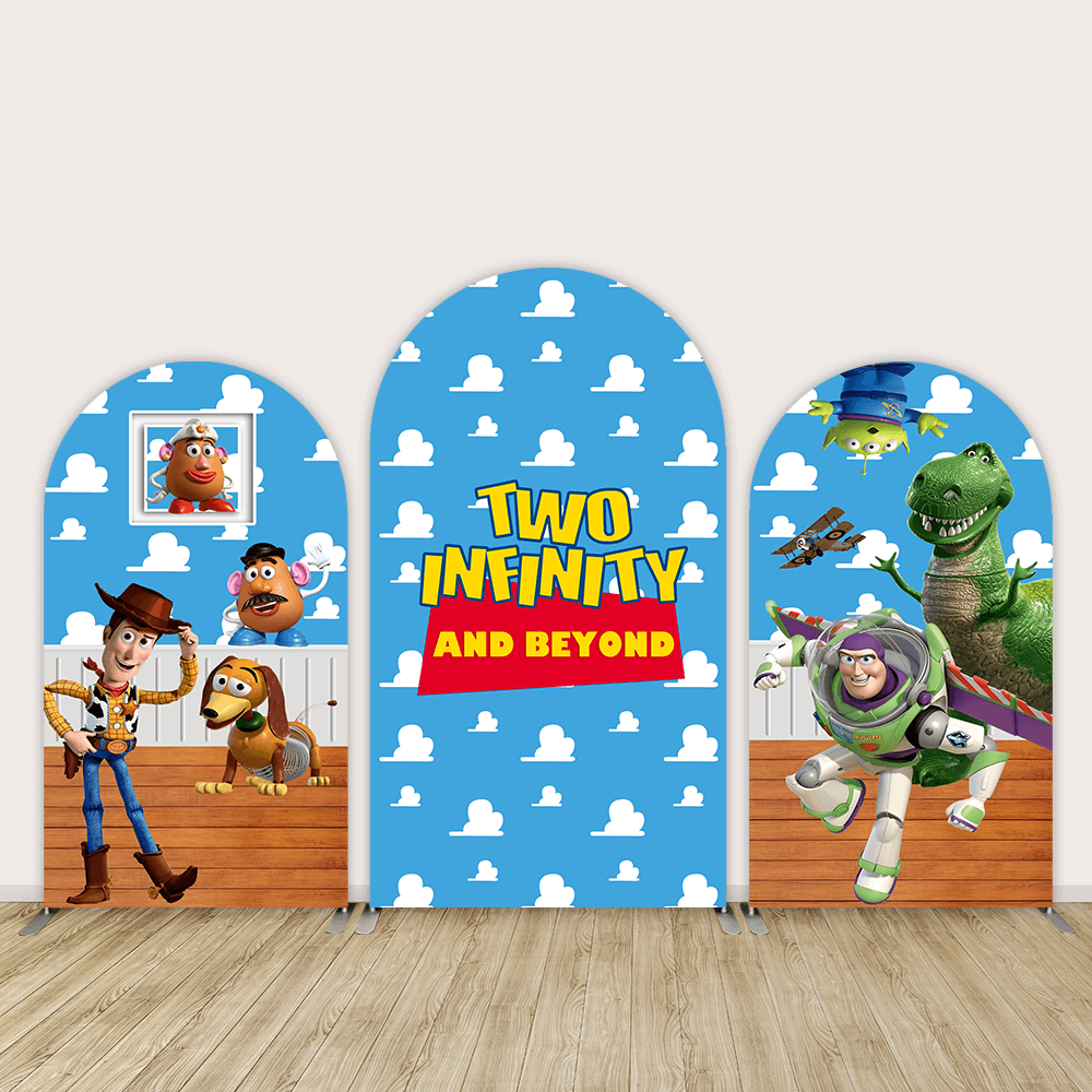 Toy Story Arch Backdrop Cover for Boy 1st Birthday Decoration