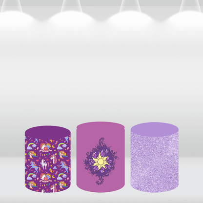 Purple Glitter Cylinder Covers