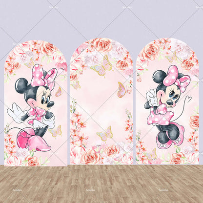Minnie Mouse Party Decoration for Girl Arch Backdrop Cover