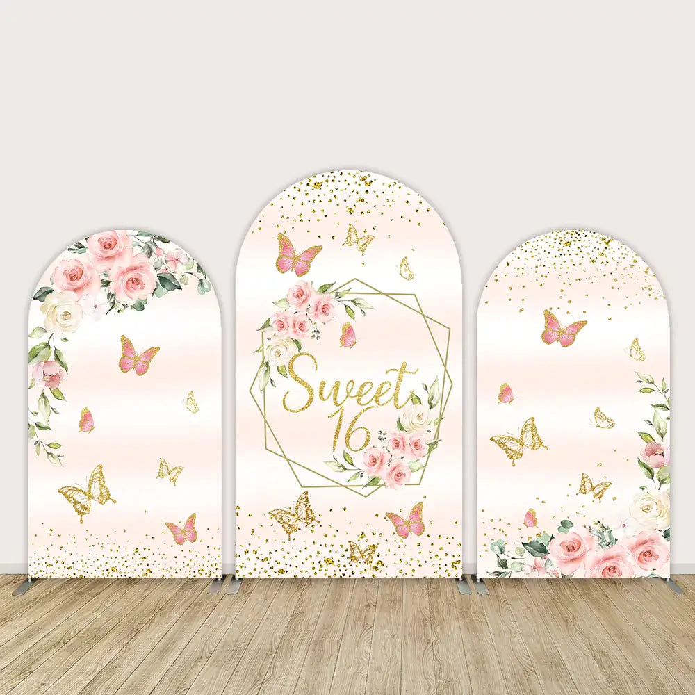 Princess-Butterfly-Sweet-16th-Birthday-Arched-Chiara-Wall-Backdrop-Covers