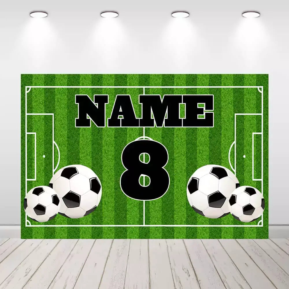 Sensfun Boy Birthday Backdrop for Newbron Kid Portrait Customize Football Soccer Field Baby Shower Backdrop Photo Studio Sports Poster