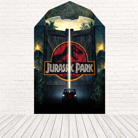 Jurassic Park World Arch Wall Chiara Backdrop Cover for Kids Birthday Party Decoration Background Photography Props Photobooth